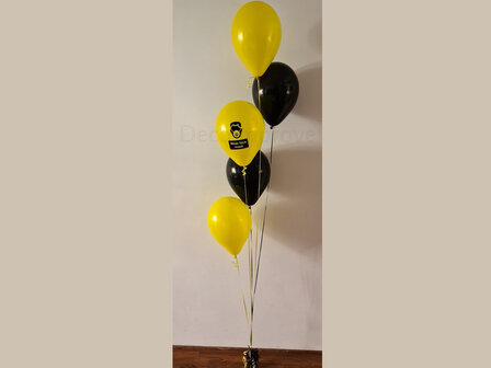 Quarantaine &#039;Wear Mask&#039; met 5 Ballonnen Helium Tros  Ballonnenboeket