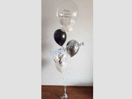 Zilveren Verjaardag Ballonnen Tros Helium Ballonnenboeket