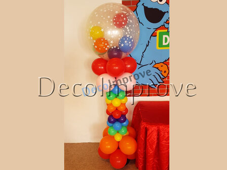 Ballonnenpilaar Deluxe Regenboog