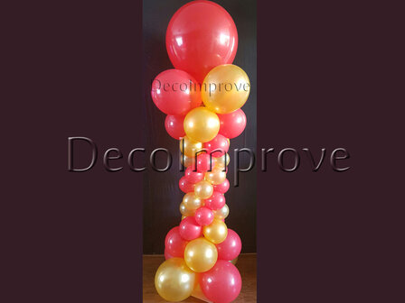 Ballonnenpilaar Deluxe Rood Goud