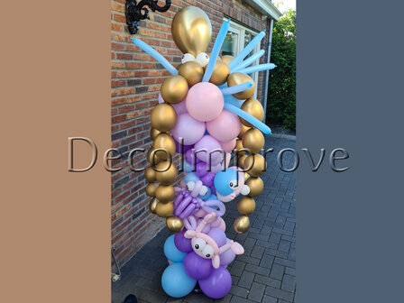 Ballonnenpilaar Deluxe Pastel Diepzee Onderwater