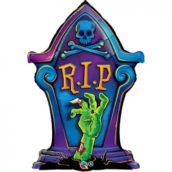 Qualatex Halloween Grafsteen R.I.P. Folie Ballon 91cm