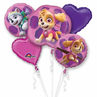 Anagram Paw Patrol Roze Folie Ballonnenboeket 5st