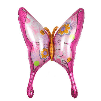 Anagram Roze Vlinder SuperVorm Folie Ballon 94cm