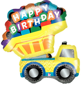 Betallic Kiepwagen &#039;Happy Birthday&#039; SuperVorm Folie Ballon 84cm