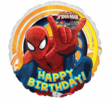 Anagram Spiderman &#039;Happy Birthday&#039; Folie Ballon 45cm