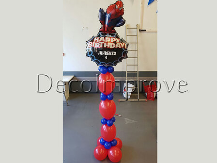 Spiderman Gepersonaliseerde Helium Ballonnenpilaar