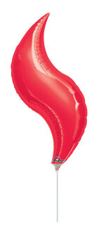 Anagram Rood Curve Folie Ballon 48cm