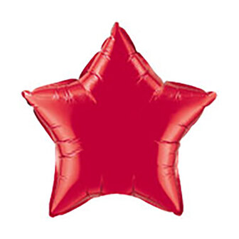Flex Rood Ster Folie Ballon 45cm