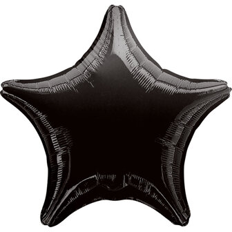 Anagram Zwart Ster Folie Ballon 48cm