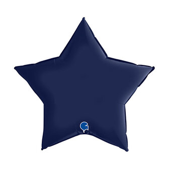 Grabo Marine Blauw Ster Folie Ballon 46cm