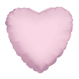 Flex Pastel Roze Hart Folie Ballon 45cm