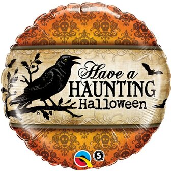 Qualatex Halloween &#039;Have A Haunting Halloween&#039; Folie Ballon 45cm