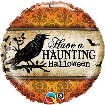 Qualatex Halloween 'Have A Haunting Halloween' Folie Ballon 45cm