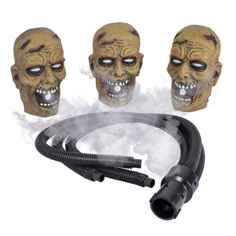 Zombie Koppen Trio met Mist Accessoires
