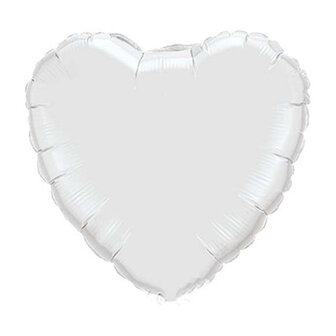 Flex Wit Hart Folie Ballon 45cm