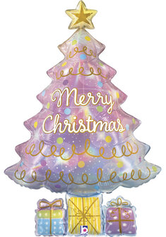 Grabo Kerstboom Pastel SuperVorm Folie Ballon 99cm