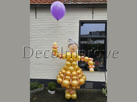 Sara Goud Ballonnen Pilaar met Helium 50 Jaar Ballon 