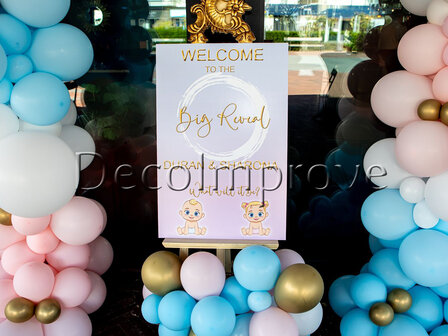 Gender Reveal Baby Welkomstbord 60x90cm