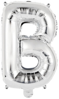 Riethmuller Zilver Letter &#039;B&#039; Folie Ballon 35cm