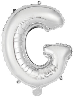 Riethmuller Zilver Letter &#039;G&#039; Folie Ballon 35cm