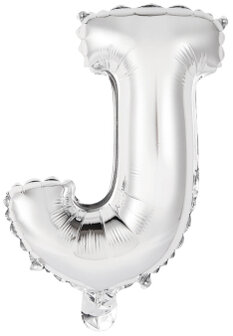 Riethmuller Zilver Letter &#039;J&#039; Folie Ballon 35cm