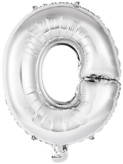 Riethmuller Zilver Letter &#039;O&#039; Folie Ballon 35cm