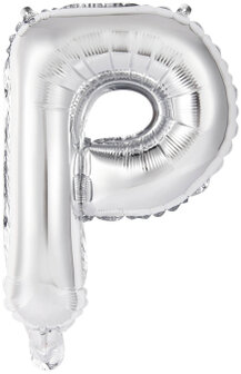 Riethmuller Zilver Letter &#039;P&#039; Folie Ballon 35cm