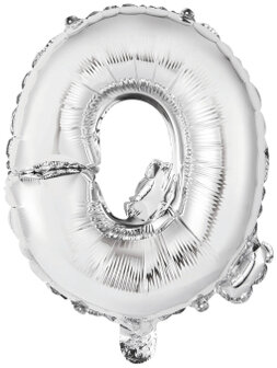 Riethmuller Zilver Letter &#039;Q&#039; Folie Ballon 35cm