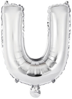 Riethmuller Zilver Letter &#039;U&#039; Folie Ballon 35cm