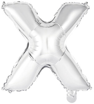 Riethmuller Zilver Letter &#039;X&#039; Folie Ballon 35cm