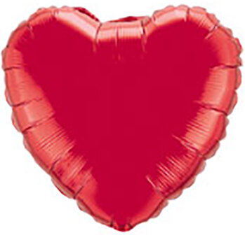 Grabo Rood Hart Folie Ballon 81cm