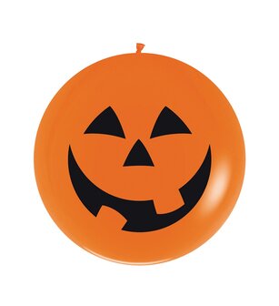 Sempertex Oranje Pompoen Jack-O-Lantern Airfill Latex Ballon 60cm 1st