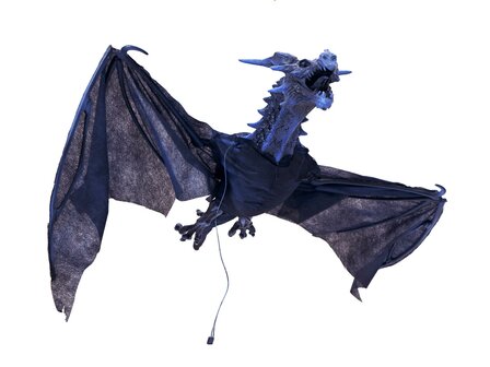 Blauwe Draak Animatron Bewegend Figuur