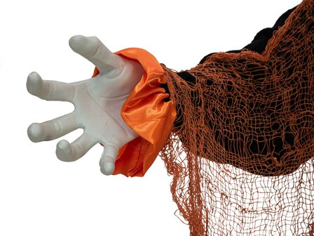 Oranje Clown met Ballon Animatron Bewegend Figuur