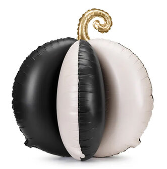Gestreepte Pompoen 3D Folie Ballon 58cm