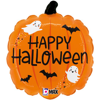 Betallic Pompoen &#039;Happy Halloween&#039; Folie Ballon 45cm