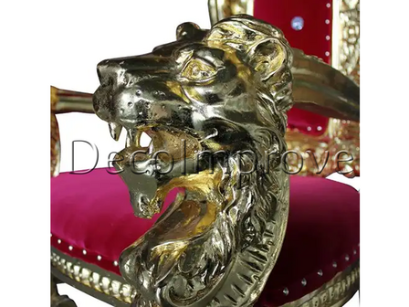 Troon Luxe Stoel Rood met Goud