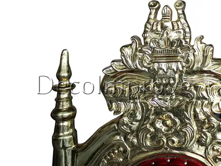 Troon Luxe Stoel Rood met Goud