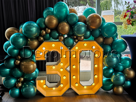 Lichtcijfers met Ballonnenboog Huren &ndash; Luxe Eyecatcher voor Events | DecoImprove