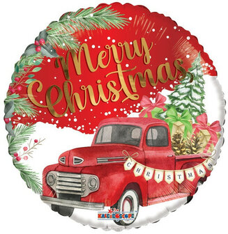 Kaleidoscope 'Merry Christmas' Pickup Truck Folie Ballon 46cm