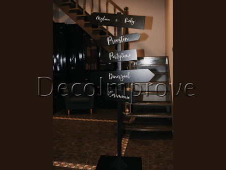 DecoImprove | Wegwijspaal Midnight Onyx