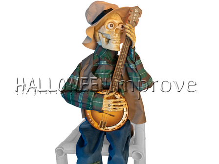 Banjo Spelende Skelet Animatron Bewegend Figuur Verhuur