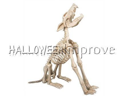 Huilende Wolf Skelet Animatron Bewegend Figuur Verhuur