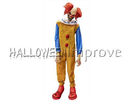 Stuiptrekkende Clown Animatron Bewegend Figuur Verhuur