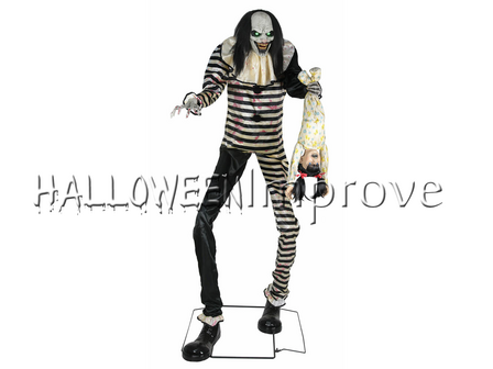 Torenhoge Nachtmerrie Clown Animatron Bewegend Figuur Verhuur