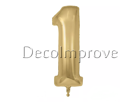 OakTree Goud Cijfer '1' Folie Ballon 86cm
