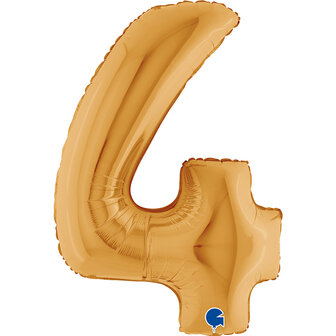 Grabo Goud Cijfer '4' Folie Ballon 101cm