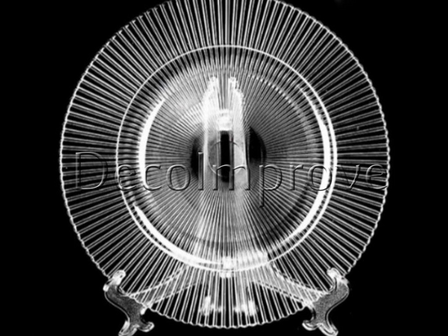 Bord Transparant Glas met Strepen VERHUUR