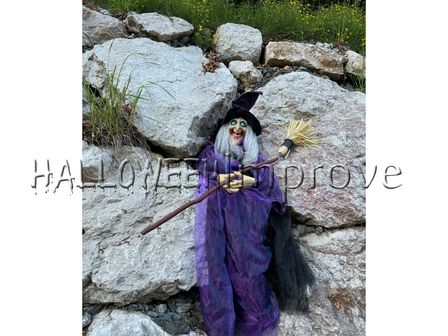 Paarse Heks Staand Figuur